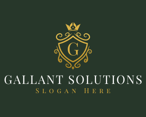 Luxury Crown Shield logo design