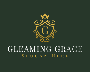 Luxury Crown Shield logo design