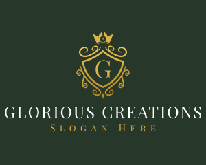 Luxury Crown Shield logo design