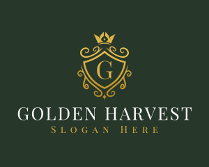 Luxury Crown Shield logo design