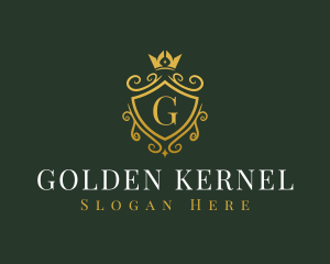 Luxury Crown Shield logo design