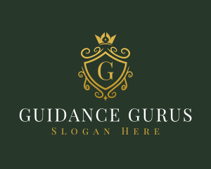 Luxury Crown Shield logo design