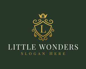 Luxury Crown Shield logo design