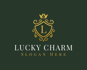 Luxury Crown Shield logo design