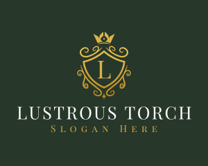 Luxury Crown Shield logo design