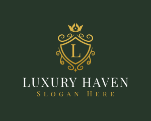 Luxury Crown Shield logo design