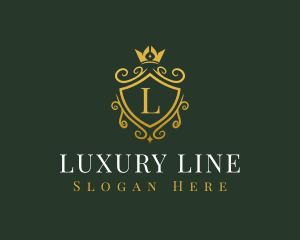 Luxury Crown Shield logo design