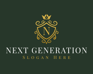 Luxury Crown Shield logo design