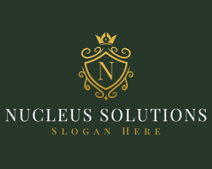 Luxury Crown Shield logo design