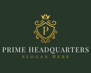 Luxury Crown Shield logo design