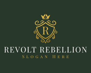 Luxury Crown Shield logo design