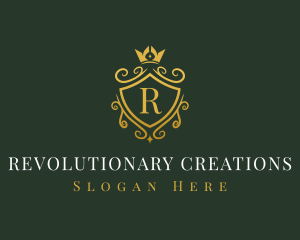 Luxury Crown Shield logo design