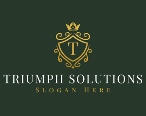 Luxury Crown Shield logo design