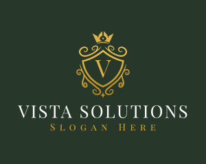 Luxury Crown Shield logo design