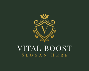 Luxury Crown Shield logo design