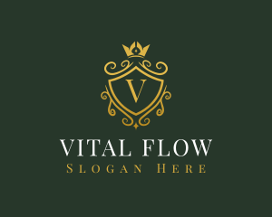 Luxury Crown Shield logo design