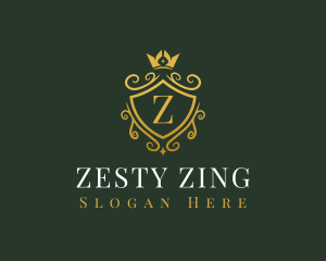 Luxury Crown Shield logo design