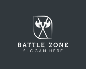 Double Battle Axe  logo design