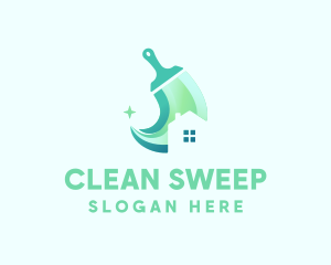 House Brush Cleaning logo design