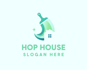 House Brush Cleaning logo design