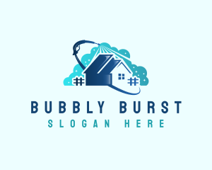 Cleaning House Bubble logo design