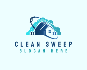 Cleaning House Bubble logo design