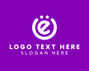 Electronic Business Emoji Letter E Logo