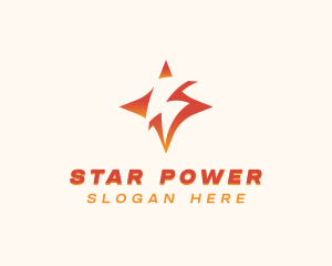 Star Thunder Lightning logo design