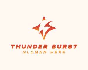 Star Thunder Lightning logo design