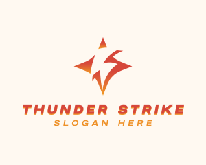 Star Thunder Lightning logo design