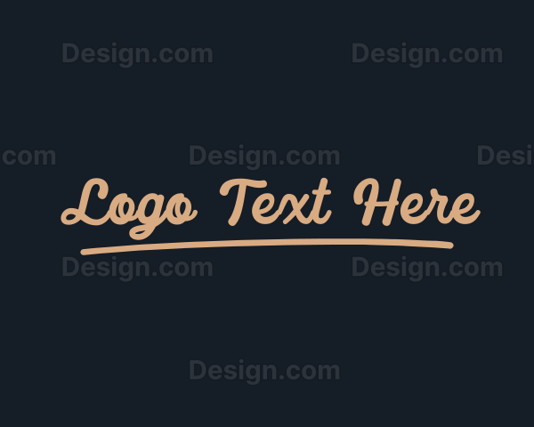 Handwritten Retro Script Logo