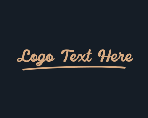 Handwritten Retro Script logo