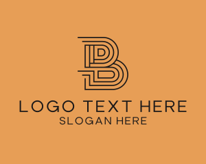 Modern Maze Letter B Logo