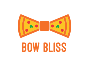 Pizza Bow Tie logo design