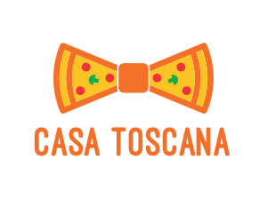 Pizza Bow Tie logo design