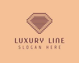 Diamond Line Illusion logo design