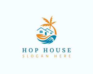 Tropical Beach House logo design