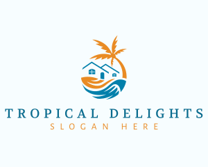 Tropical Beach House logo design