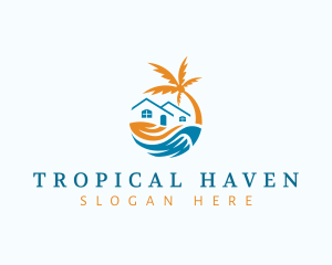 Tropical Beach House logo design