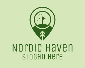 Golf Course Location  logo design