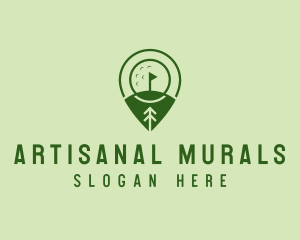 Golf Course Location  logo design