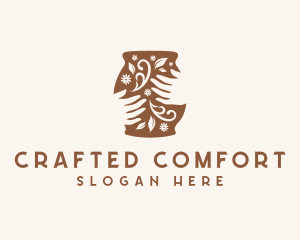 Floral Handmade Pottery logo design