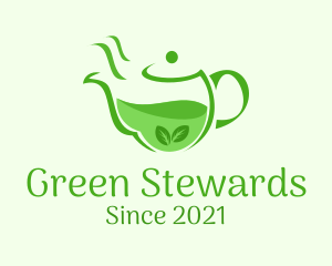 Organic Tea Kettle logo design