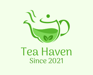 Organic Tea Kettle logo design