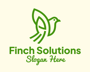 Nature Finch Outline logo design