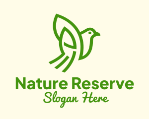 Nature Finch Outline logo design