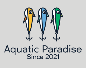 Aquatic Fishing Lure  logo design