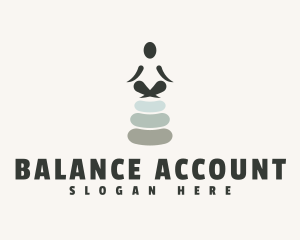 Balance Yoga Stone logo design