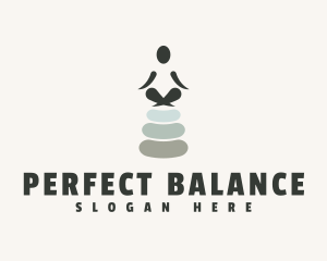 Balance Yoga Stone logo design