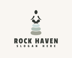 Balance Yoga Stone logo design